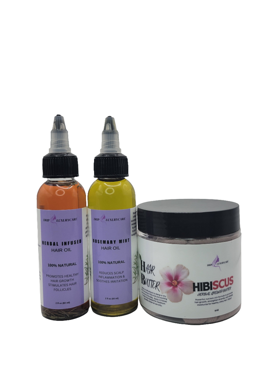 2 HERBAL OILS + HIBISCUS & FENUGREEK BUTTER BUNDLE